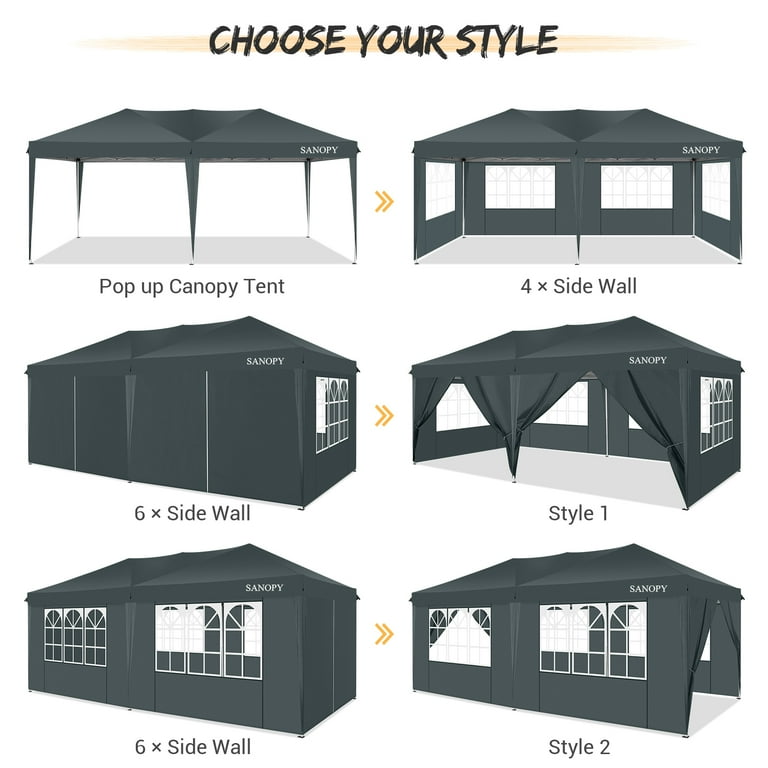 Dabuwawa::セットアップ:XL[RESALE] Zenova 10'x20' Pop up Canopy Tents with 6 Sidewalls Portable