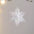 thumbnail image 5 of Adornos navideños, copos de nieve de acrílico transparente para Navidad, adornos para árboles de Navidad para el hogar, suministros de Navidad para Año Nuevo, 5 of 5