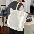 thumbnail image 4 of Hsqqdc Elegant Vintage Hobo Shoulder Bag, French Style Ruffle Large Capacity Tote, 4 of 7