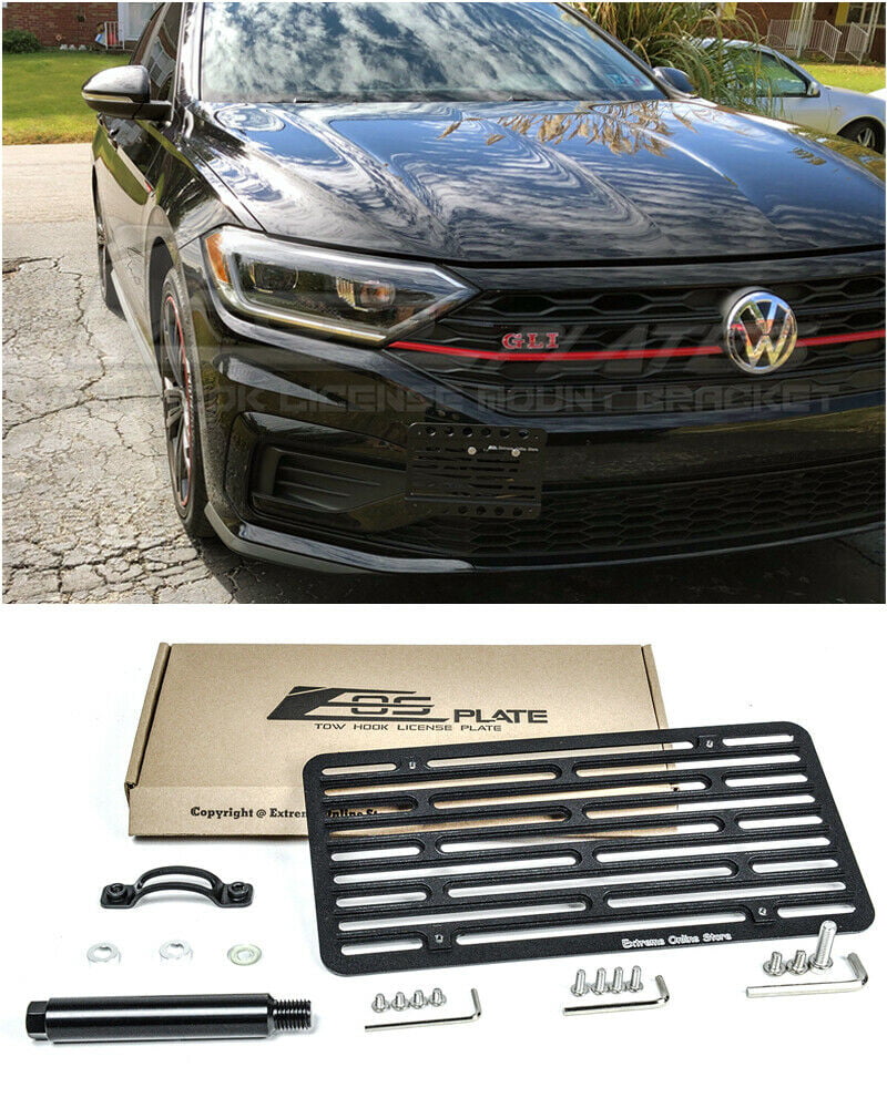 Front Bumper Tow Hook License Plate Relocator for VW France