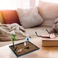 thumbnail image 2 of Mini Ocean Garden Sand Tray Beach Meditation Ocean Scene Sandbox for Desk with Sand Wooden Tray Lid Sea Rakes Rocks and Accessories 1 Set, 2 of 8