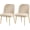 Taupe, variant on Curved  Chair Covers for Dining Room, Mid Century Modern Chair Slipcovers, Semi Circle  Chair Seat Protector for Kitchen Living Room (2PCS, C-Dark Grey)