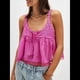 thumbnail image 4 of Camiseta Sin Mangas con Ribete de Encaje para Mujer, Estilo Y2K, con Lazo Frontal, Semitransparente, , Sin Mangas, con Cuello Redondo y Holgada. Rosa M, 4 of 9