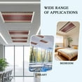 thumbnail image 6 of 1 Pack Brown Red Fluorescent Light Covers for Ceiling Lights Geometric Medieval Magnetic Ceiling Light Covers Overhead Light Filters for Office Classroom Home, 6 of 9