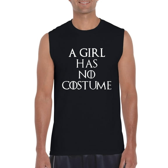 NIB - Men's Graphic T-Shirt Sleeveless - Halloween Costume This Girl Has No Costume