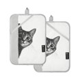 thumbnail image 7 of Yayeee Pot Holders Kitchen Heat Resistant with Pocket 7"x9.8" Cotton Oven Cooking Hot Pads, Black Cute Cat, 7 of 7
