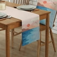 thumbnail image 5 of Table Runner Boho Abstract Minimalist Table Decoration for Kitchen Dinning Sunset Mountain Mid Century Table Decoration for Indoor Outdoor Party Wedding Decor 13x72inch, 5 of 7