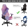 thumbnail image 5 of TSOVTHRID Purple Marble Texture Print Set of 4 Gaming Chair Slipcover with Armrest Covers Stretch Rotating Gaming Chair Protector Office Desk Chair Cover Cat Scratch Proof, 5 of 7