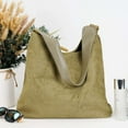 thumbnail image 2 of BadPiggies Suede Tote Bag for Women Retro Hobo Handbag Crescent Slouchy Shoulder Bag - Green, 2 of 9