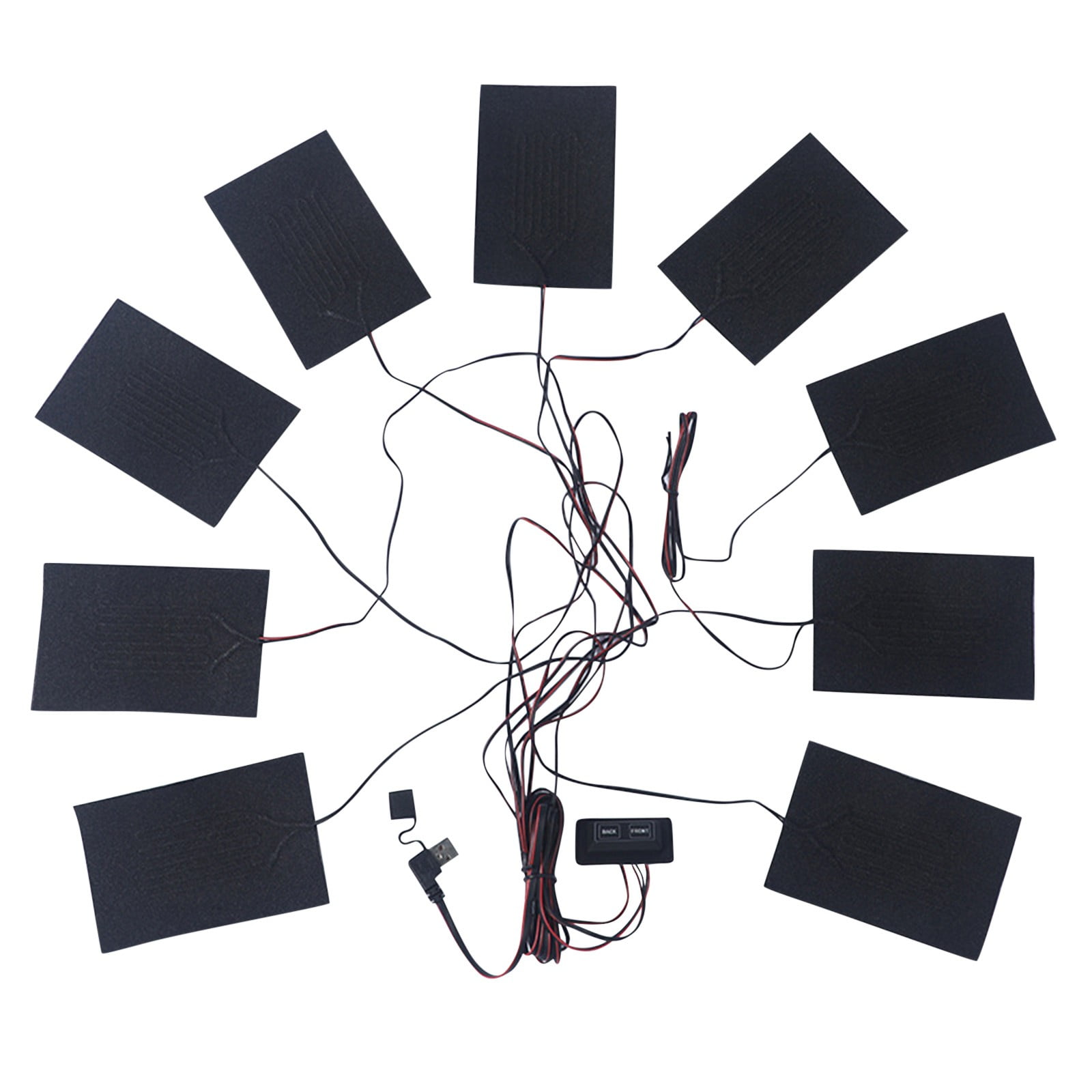 Toteaglile 9 In 1 Electric Heating Pads Thermal Clothes Heated Jacket