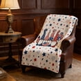 thumbnail image 4 of AuroraX 4th of&nbsp;July Throw Blanket for Couch with Designs White Fleece Throws,Summer Gnomes Heart Printed 50x60 inch Independence Day Decorations, 4 of 6