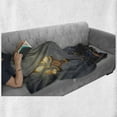 thumbnail image 6 of Night Soft Flannel Fleece Throw Blanket, Westminster Bridge London City UK Stormy Moody Weather European Urban Travel, Cozy Plush for Indoor and Outdoor Use, 50" x 70", Pale Grey Yellow, by Ambesonne, 6 of 6
