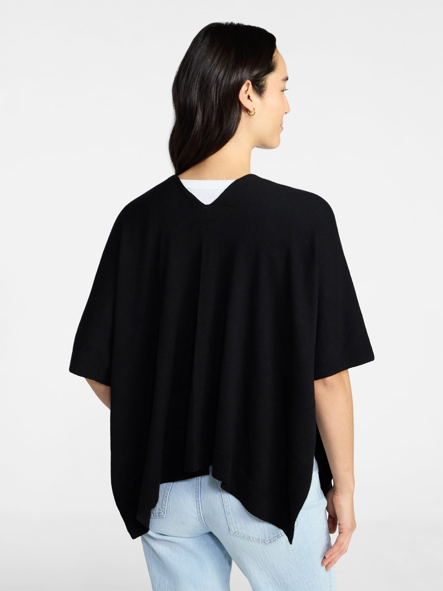 Time and Tru Women's Knit Wrap, Lightweight, Open Front, Sizes S/M-2XL/3XL, Fashion Cover-Up