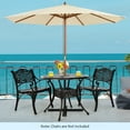 thumbnail image 3 of Gymax 36'' Outdoor Round Dining Table with Umbrella Pole, Cast Aluminum (1 Count), 3 of 10