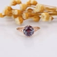thumbnail image 1 of Round Cut Alexandrite Engagement Ring, Color Change Gemstone Ring, Solitaire Wedding Ring For Women, June Birthstone Ring, Prong Setting, 1 of 3
