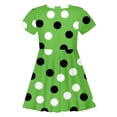 thumbnail image 4 of Robes pour Petite Fille Robe d'Été à Manches Courtes Robe Trapèze à Pois Robe pour Filles pour Occasions Spéciales, 4 of 4