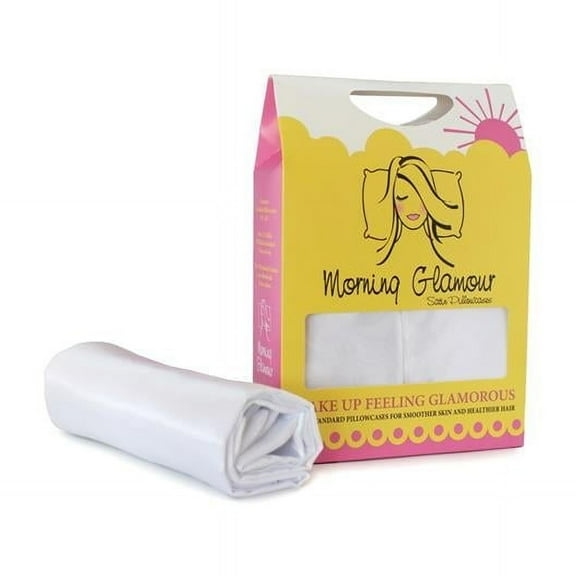 Morning Glamour Satin Pillowcases 2 pack White