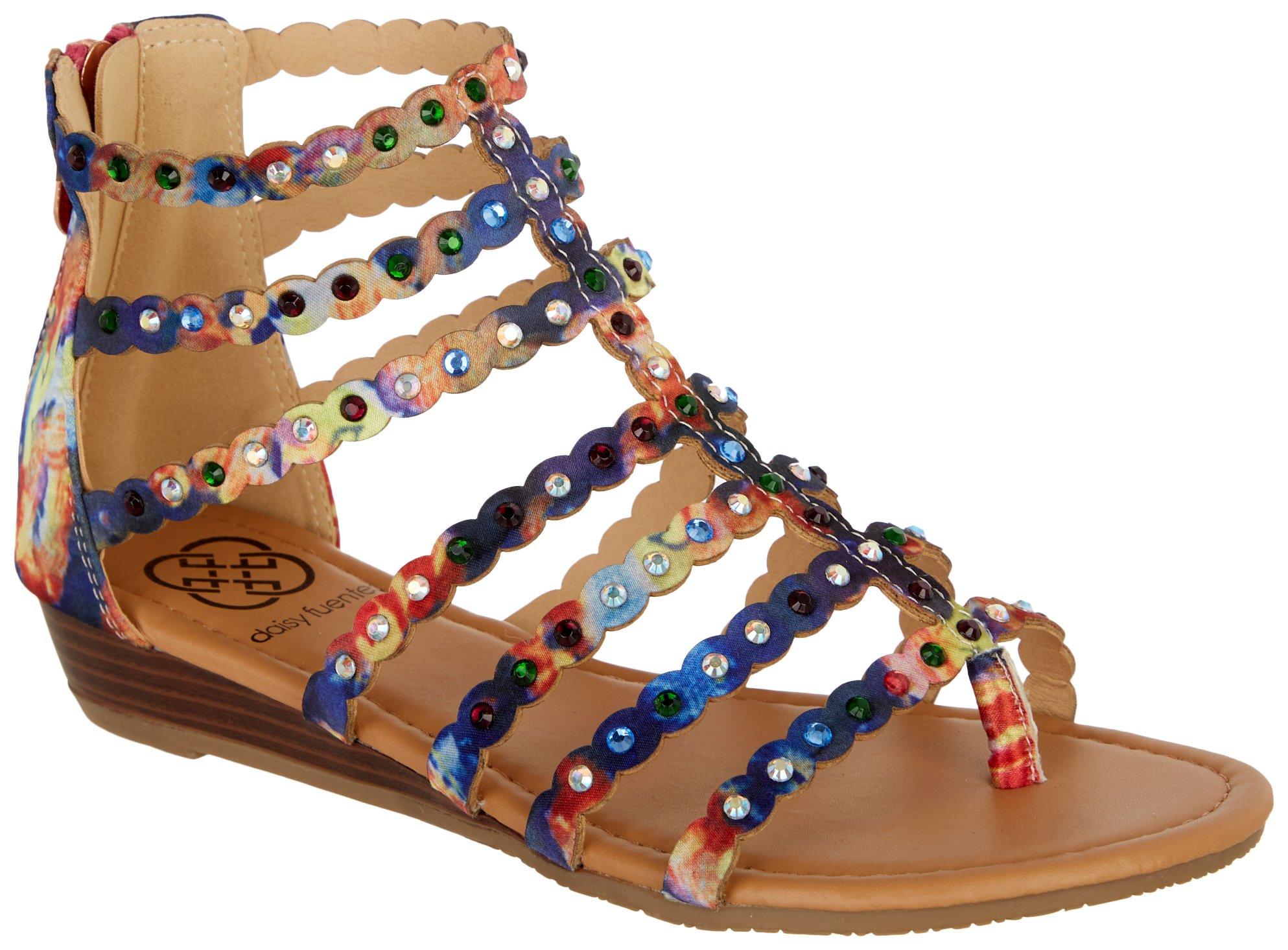 Daisy Fuentes Womens Gamma Sandals 9 Blue multi 