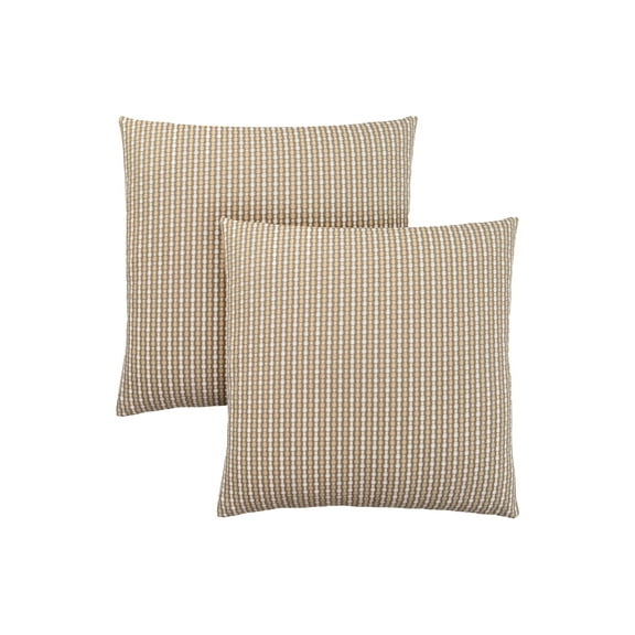 Pillows, Set Of 2, 18 X 18 Square, Insert Included, Decorative Throw, Accent, Sofa, Couch, Bedroom, Brown Hypoallergenic Polyester, Modern