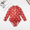 thumbnail image 2 of Zshosam Girls Swimsuit Baby Girl Swimsuit Summer One-Piece Infant Bathing Suit with Hat Long Sleeve Zipper Rash Guard Beach Swimwear Size 7T 8T,(Orange 7-8 Years), 2 of 7
