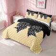 thumbnail image 3 of Erosebridal Lovely Satin Bow Ribbon Quilt Full for Girls, Romantic Floral Print Full Bedspread Sets, 3 Pieces 1 Coverlet and 2 Pillowcases, 3 of 7