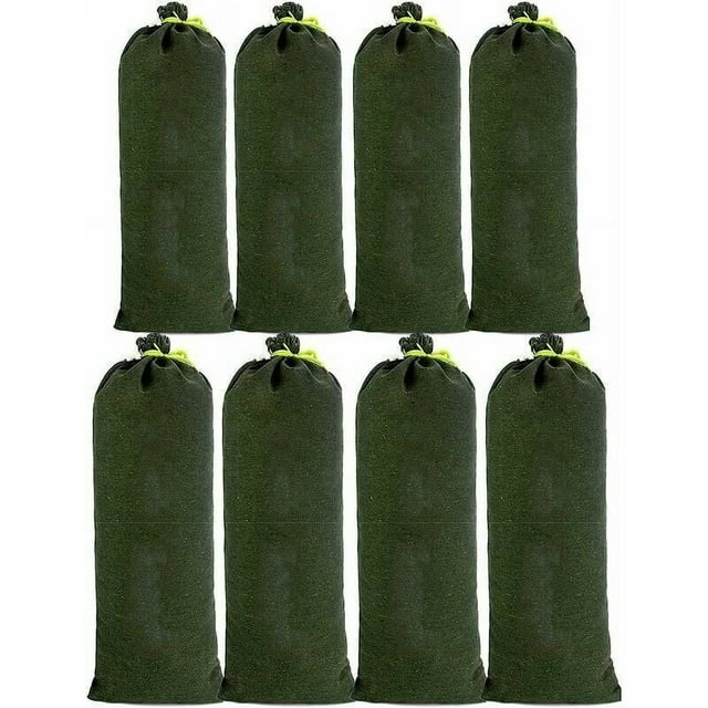 Sacs de Sable de Qualité Militaire pour Applications Robustes, Portables et Réutilisables, 8 Pcs, 25x50cm, Toile Épaisse, Parfaits pour la Protection contre les Inondations et les Chantiers de Construction, Écologiques