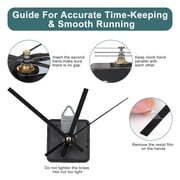 TSV 5pcs Clock Mechanisms Replacement Kit, DIY Quartz Clock Part with 5 Different Pairs