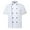 White2, variant on TOPTIE Unisex Short Sleeve Chef Coat Jacket, Black with Gray Collar