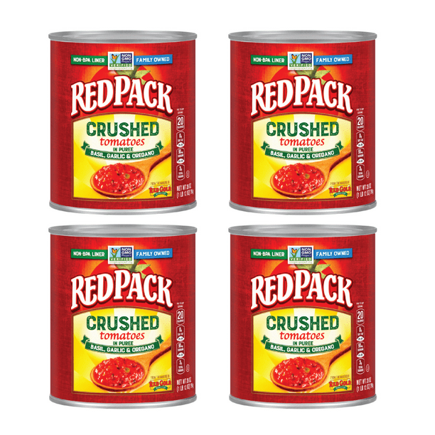 Redpack Crushed Tomatoes in Puree with Basil, Garlic, and Oregano