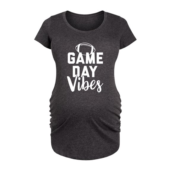 Instant Message - Game Day Vibes - Women's Maternity Scoop Neck Graphic T-Shirt