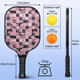 thumbnail image 4 of Pickleball Paddles Set,Pioneer Flower Floral Print Pattern Fiberglass Surface Pickleball Racket Set with 2 Indoor Outdoor Pickleball Balls and Pickleball Bag,Pickle-ball Equipment, 4 of 6