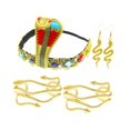 thumbnail image 4 of Conjunto de accesorios para disfraz de reina egipcia Yinane con casco y pulseras de Serpiente, 4 of 8