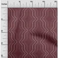 thumbnail image 2 of oneOone Cotton Poplin Maroon Fabric Geometric Allover Modern Traditional Sewing Craft Projects Fabric Prints By Yard 42 Inch Wide, 2 of 4