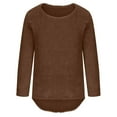 thumbnail image 4 of GigrtiJin Women鈥檚 Fall Winter Sweaters Long Sleeve Round Neck Plush Sweater Tops Solid Color Comfy Loose Blouse, 4 of 6