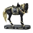 thumbnail image 1 of Estatua de caballo decorativa, figura de animal, exhibición, regalo de cumpleaños, obra de arte, adorno de mesa Negro, 1 of 9