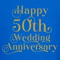 thumbnail image 3 of CafePress - 50Th Wedding Anniversary Gold Retro Typography T Shirt - Dark T-Shirt Kids XS-XL, 3 of 4