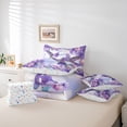 thumbnail image 6 of jejeloiu Purple Hummingbird 7-Piece Twin Bedding Sets,Country Floral Flower Bedding Comforter Set,Ink Painting Aesthetic Sheet Sets For Girls,Ultra Soft Home Decor Reversible, 6 of 8