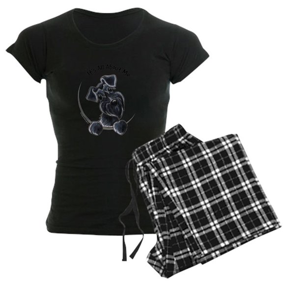CafePress - Black Schnazuer IAAM Pajamas - Women's Dark Pajamas