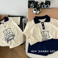 thumbnail image 3 of Sister Costumes Fashion Pullover Turn-down Collar Tops Shorts Cartoon Cute Short Sleeve Outfits Dresses Clothes Set 73, 3 of 10