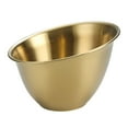 thumbnail image 2 of Vegetable Bowl Food Grade Stainless Polished Large Capacity Tableware Solid Hot Pot Restaurant Salad Lettuce Bucket Kitchen/ Matte Gold Stainless Steel Bevel Vegetable Bowl 15Cm Gd1, 2 of 5