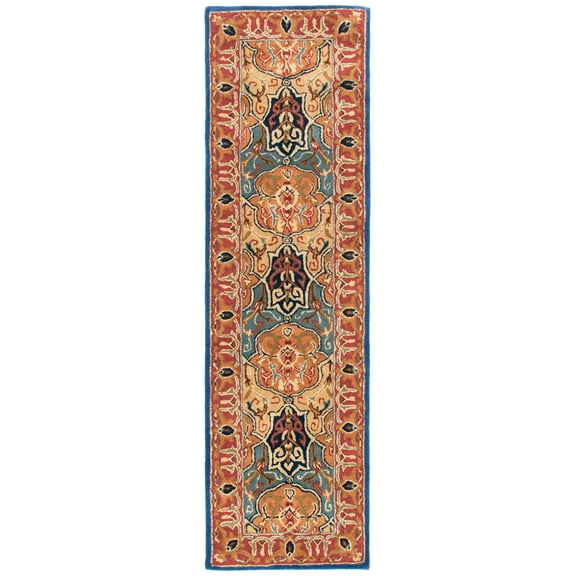 SAFAVIEH Heritage Tamaya Floral Runner Rug, Blue/Red, 2'3" x 8'