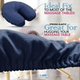 thumbnail image 2 of Flannel 100% Cotton Massage Table Sheets 3 Pieces Fitted Flat & Face Cover Set Blue Color, 2 of 10