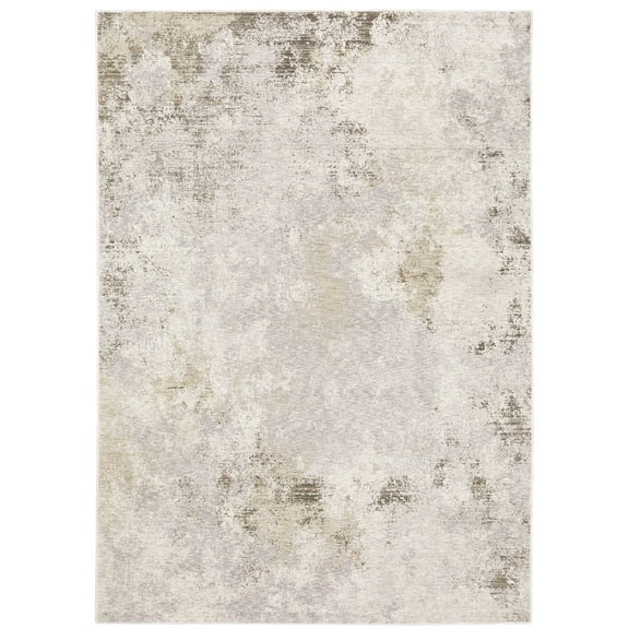 Oriental Weavers Nebulous Area Rug - 050J9 - 6'7" x 9'6" - in Ivory/ Beige - Modern Style, Stain Resistant, Family and Pet Friendly , Dining, Living Room Rug