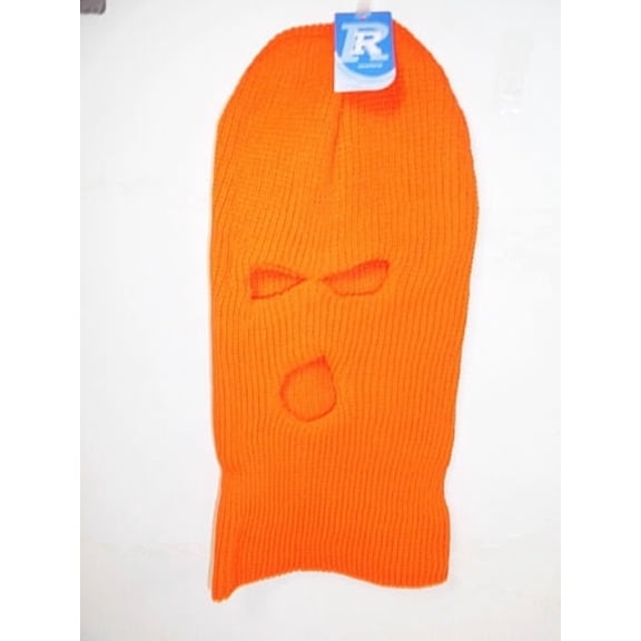 Ski Masks Knitted Eskimo Hat Mask Winter Hats Orange Cap Unisex