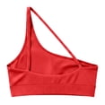 thumbnail image 6 of CUSTG Women Camis Sleeveless Solid Color One Shoulder Back Yoga Bra For Outdoor Sports Running And Fitness Tank Tops Cozy Ladies Summer Shirts, 6 of 6