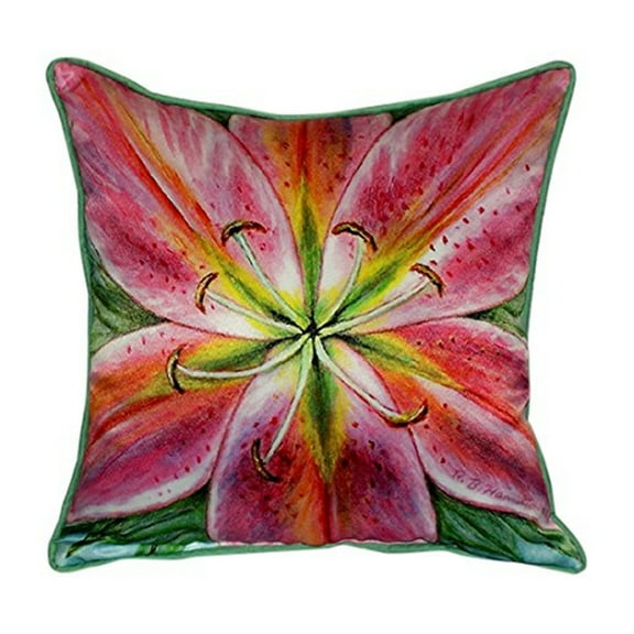 Betsy Drake ZP701 Pink Lily Throw Pillow- 22 x 22 in.