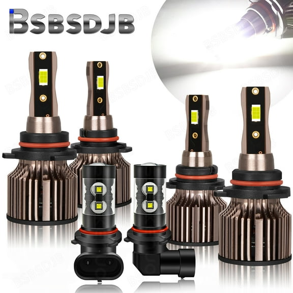 For Cadillac CTS 2003-2007 Combo 6x LED Headlight High Low Beam Fog Light Bulbs