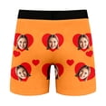 thumbnail image 6 of KHONTS Men's Personalized Boxers Husband Boyfriend Funny Boxers for Men Valentine's Day Birthday for Him Orange M, 6 of 8