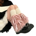 thumbnail image 3 of harmtty Fuzzy Leg Warmers Women Winter Faux Fur Leg Warmers with Bows Fluffy Boot Cuffs Covers for Halloween Xmas Costume Cosplay Parties, 3 of 8