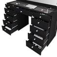 thumbnail image 6 of Boahaus Orla Black Vanity Desk with 11 Drawers and Crystal Ball Knobs, 6 of 9